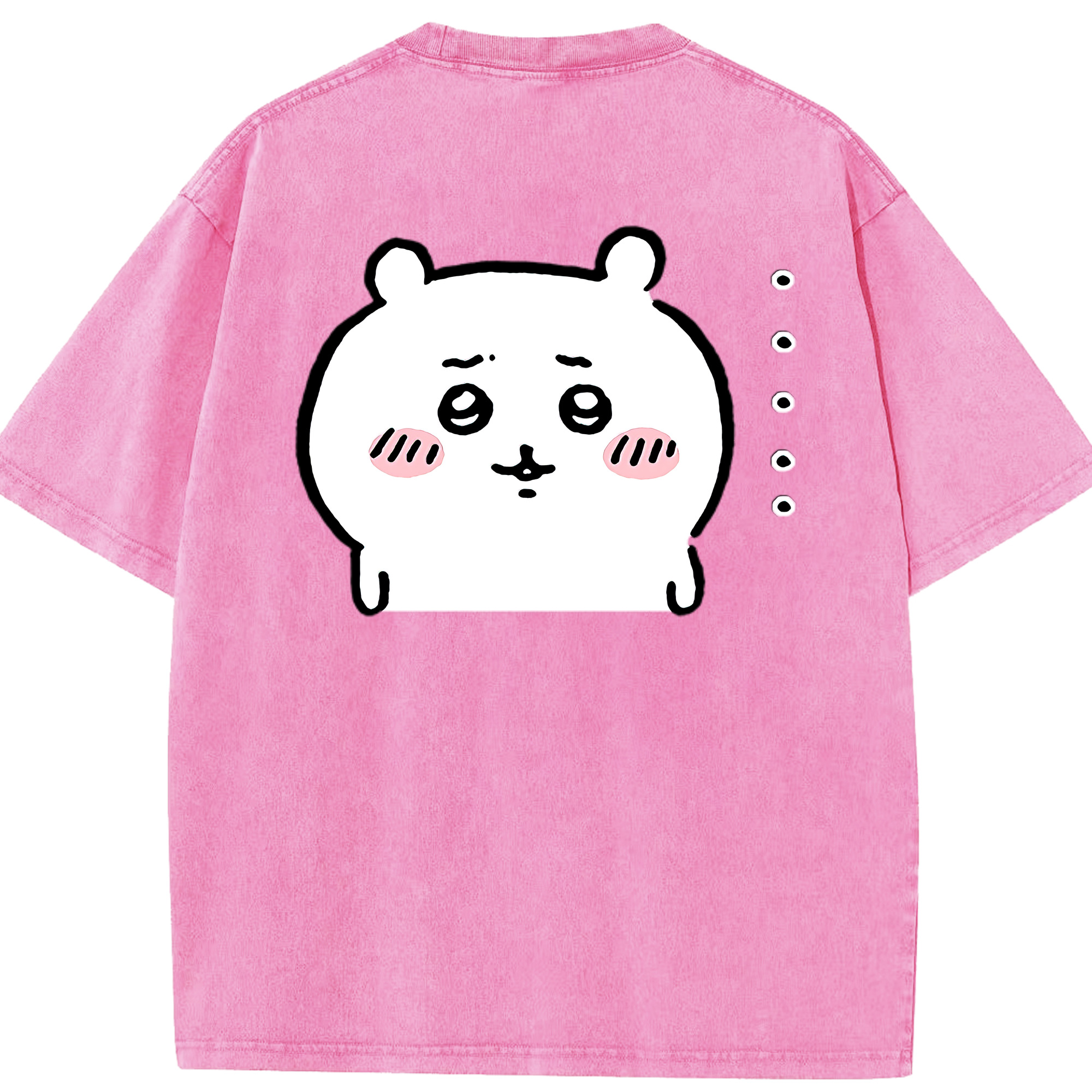 （画像用） ちいかわ ちいかわ Chii-kawa chiikawa 綿100% ヴィンテージ風 半袖Tシャツ（背面プリント）